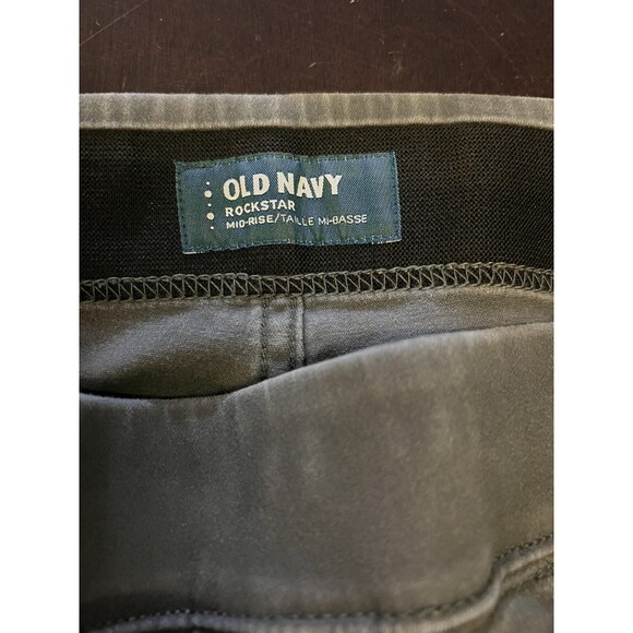 Old Navy Jeans Womens 6 Gray Rockstar Mid-Rise Skinny Jeggings Pull-On Stretch - Picture 7 of 8